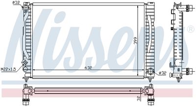 Радиатор системы охлаждения NISSENS 60497