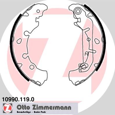 Колодки тормозные барабанные ZIMMERMANN 109901190
