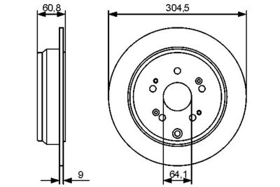Диск тормозной задний BOSCH 0986479449