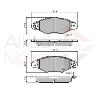 Колодки тормозные ALLIED NIPPON ADB0485