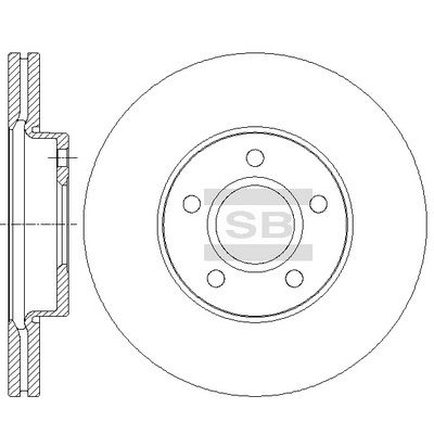 Диск тормозной передний SANGSIN SD5302