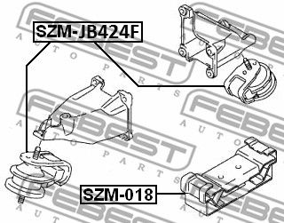 Подушка двигателя передняя SUZUKI 1161078K02