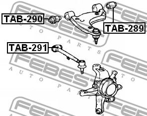 Сайлентблок заднего верхнего рычага FEBEST TAB289