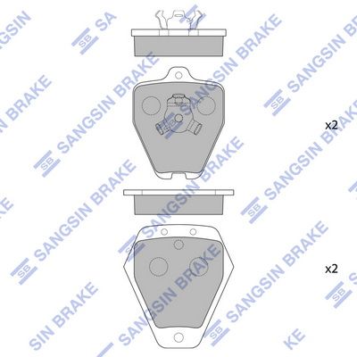 Колодки тормозные передние SANGSIN SP4048