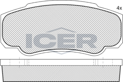 Колодки тормозные дисковые ICER 141524