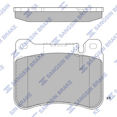 Колодки тормозные дисковые SANGSIN SP2329