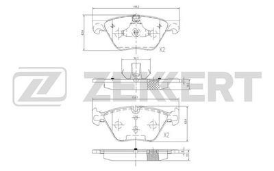 Колодки тормозные дисковые передние Zekkert BS2388