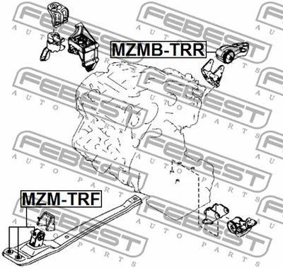Подушка двигателя передняя FEBEST MZMTRF