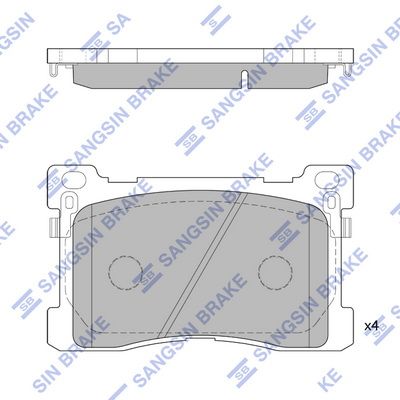 Колодки тормозные передние SANGSIN SP1756