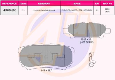 Колодки тормозные задние Valeo PHC BP6043