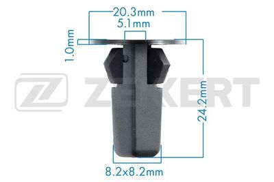 Клипса крепежная Zekkert BE3048