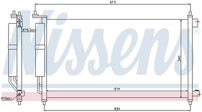 Радиатор кондиционера NISSENS 94621