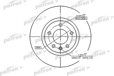 Диск тормозной передний PATRON PBD2720