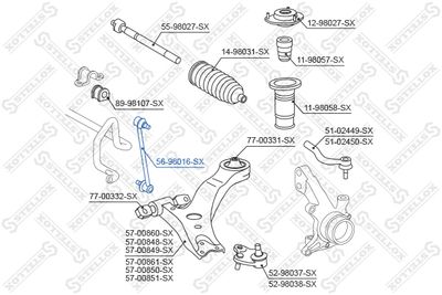 Тяга стабилизатора заднего STELLOX 5698016SX