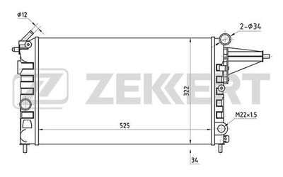 Радиатор охлаждения двигателя Zekkert MK1014