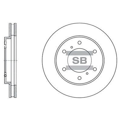 Диск тормозной передний SANGSIN SD4311