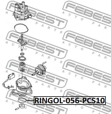 Кольцо уплотнительное распределителя зажигания FEBEST RINGOL056PCS10
