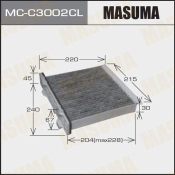 Фильтр салона угольный Masuma MCC3002CL