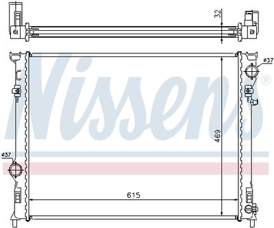 Радиатор системы охлаждения NISSENS 61014A