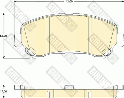 Колодки тормозные передние GIRLING 6134679