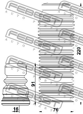 Комплект пылезащитный амортизатора FEBEST VWSHB001KIT