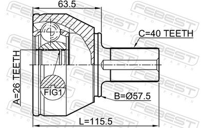 ШРУС внутренний LEX SY2400