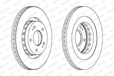 Диск тормозной передний FERODO DDF1642