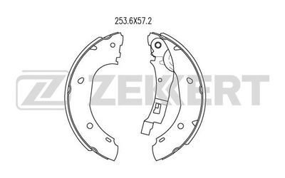 Колодки тормозные задние барабанные Zekkert BK4073