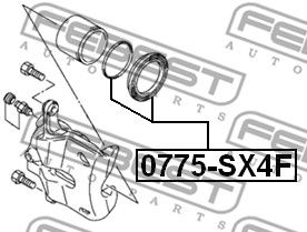 Ремкомплект суппорта тормозного переднего FEBEST 0775SX4F