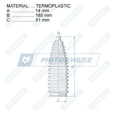 Пыльник рулевой рейки MotorHerz RDZ0086MG