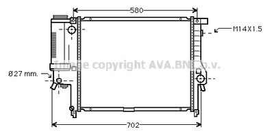 Радиатор системы охлаждения AVA BW2121