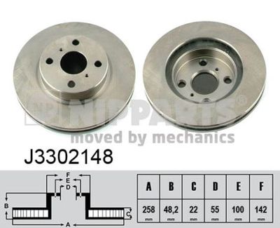 Диск тормозной NIPPARTS J3302148