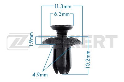 Клипса крепежная Zekkert BE2147