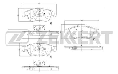 Колодки тормозные дисковые передние Zekkert BS2800