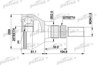 ШРУС наружный комплект PATRON PCV1420
