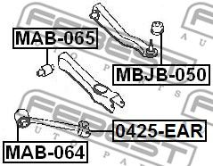 Тяга задняя продольная FEBEST 0425EAR