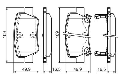 Колодки тормозные дисковые BOSCH 0986494403