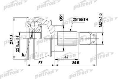 ШРУС наружный комплект PATRON PCV1306