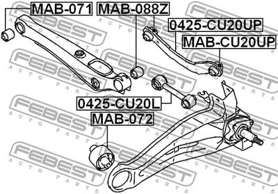 Тяга задняя поперечная верхняя FEBEST 0425CU20UP