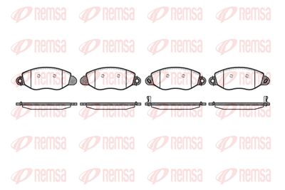 Колодки тормозные дисковые передние REMSA 077212