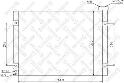 Радиатор кондиционера STELLOX 1045095SX