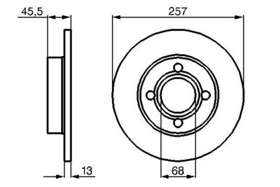 Диск тормозной BOSCH 0986478016