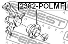 Ступица передняя FEBEST 2382POLMF