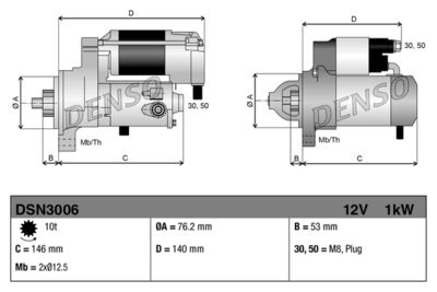 Стартер DENSO DSN3006