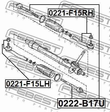 Тяга рулевая FEBEST 0222B17U