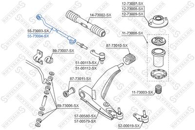 Тяга рулевая правая STELLOX 5573004SX