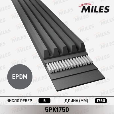 Ремень поликлиновой Miles 5PK1750