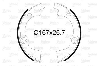 Колодки стояночного тормоза VALEO 564186