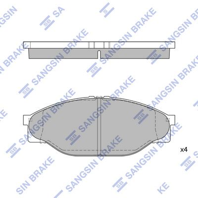 Колодки тормозные передние SANGSIN SP1139