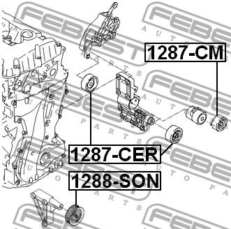 Ролик натяжной приводного ремня Hyundai / Kia 252812G000